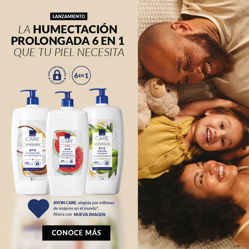 Avon Care, la humectación prolongada 6 en 1 que tu piel necesita.